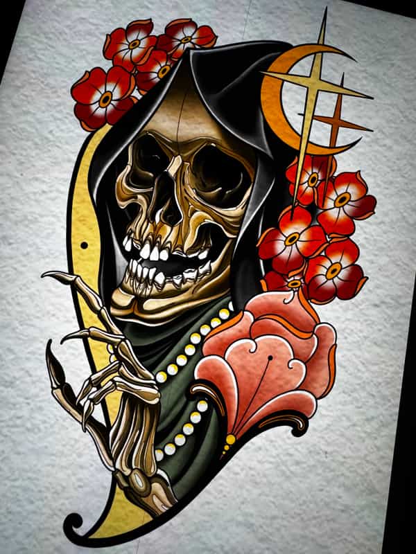 Tatuaje neo traditional ejemplo 10 Madrid