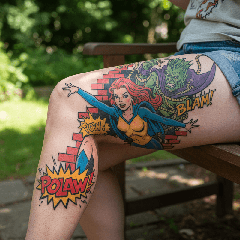 Tatuaje Comic ejemplo 4 Madrid